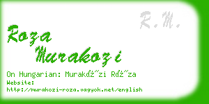 roza murakozi business card